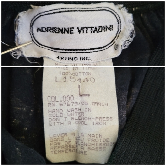 Vtg Adrienne Vittadini Black & Tan Floral High Waist Flared Skirt Womens Size L - Picture 4 of 7